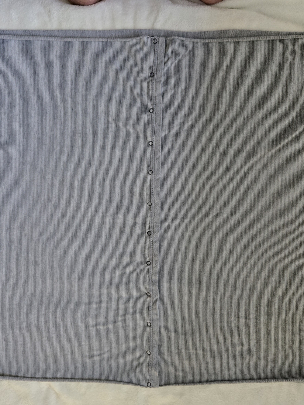 lululemon athletica Gray Ribbed Button-Front Wrap Scarf